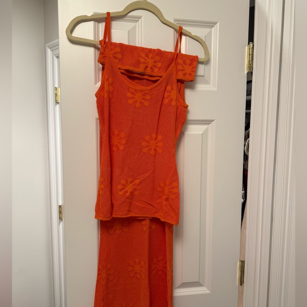 Orange Floral Women's Top